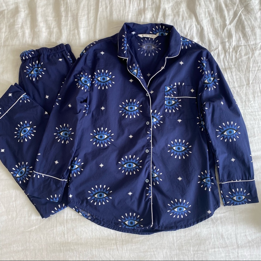 Printfresh Pajama Set Eyes Of The World • Blue • Size Medium • New w/o tags